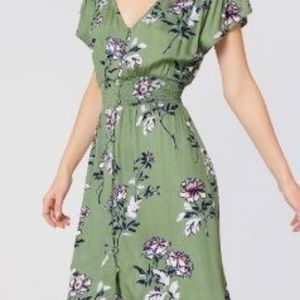 Midi dress MinkPink Green with floral print